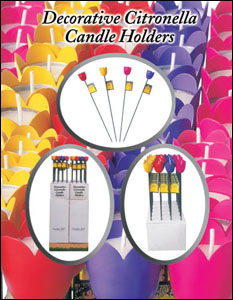Poster design for decorative candle citronella candle holders