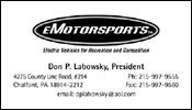 Business Card Design for eMotorsports