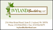 Business Card Design for Ivyland Builders
