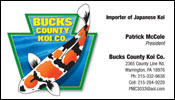 Professional Business Card Design for Bucks County Koi Co.
