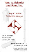 Professional Business Card Design for Wm. A Schmidt and Sons, Inc.
