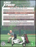 print sales sheet design for Golf XPress