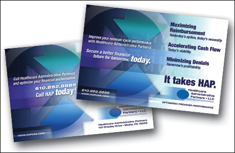 Post Card Design for Healthcare Administrative Partners